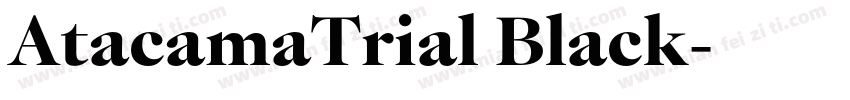 AtacamaTrial Black字体转换